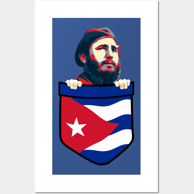 Fidel Castro Cuba Chest Pocket Wall Art by Nerd_art